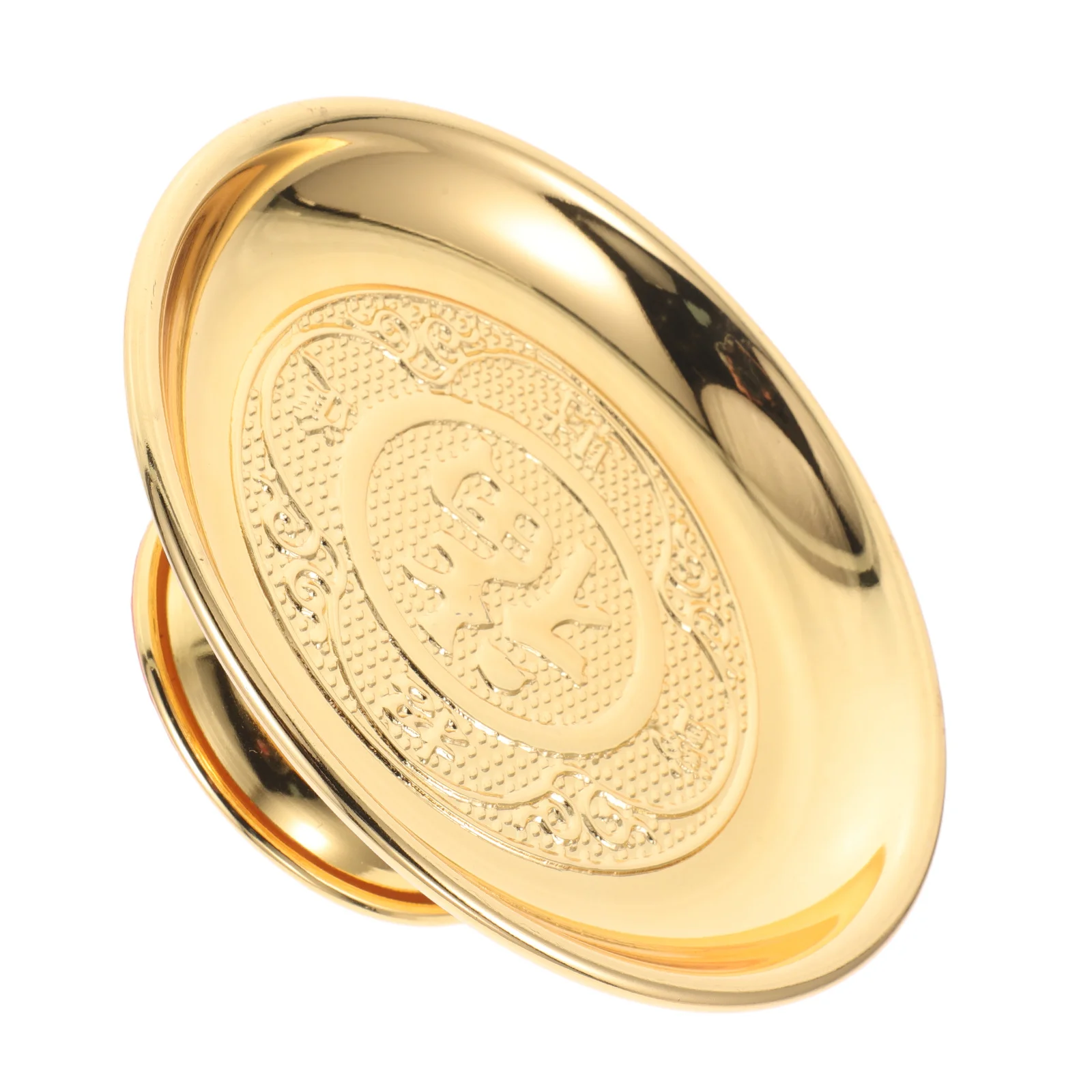 

Wedding Fruit Plate Golden Stainless Steel Temple Altar Ritual Offering Bowl Round Serving Platter Buddhist Ceremony