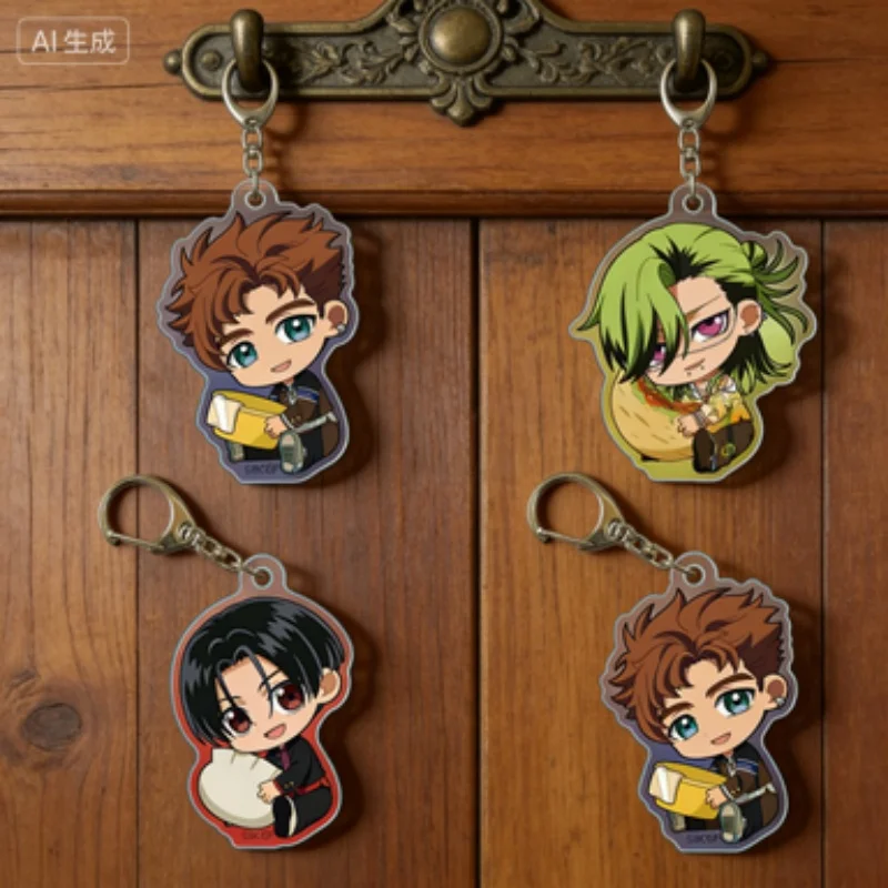 

New style Anime BUCCHIGIRI？！ Acrylic Keychai Grinberryall figure Pendant Bag Car Keychain Cell phone Pendant present Gifts 6cm