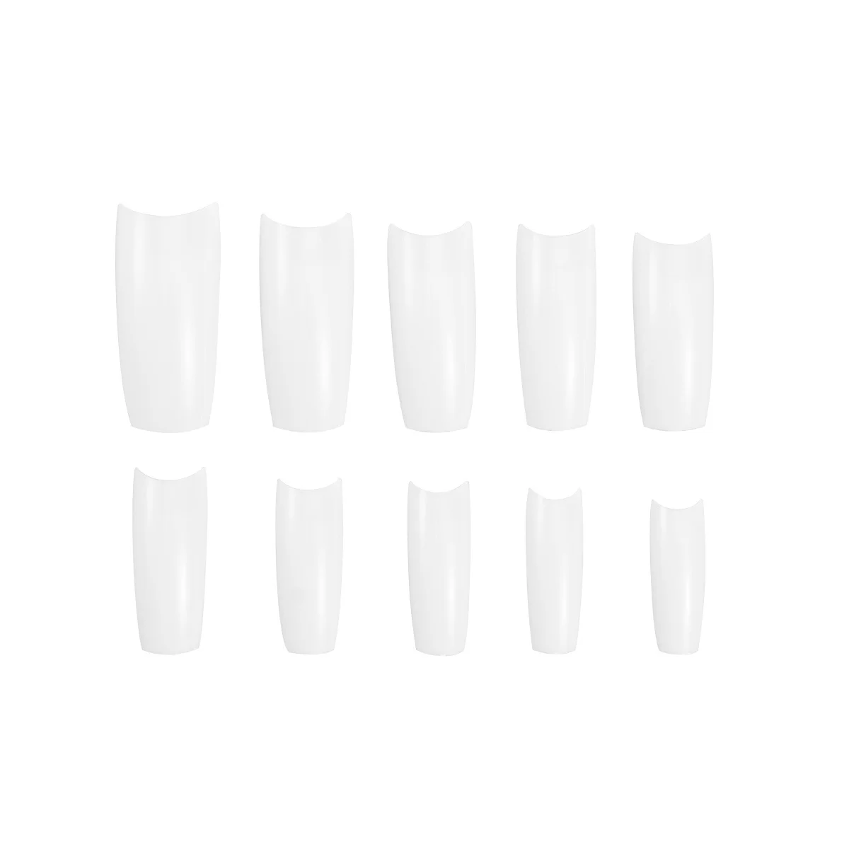

500Pcs French Style Fake Nails Natural Color Full Cover False Nail Tips White Sturdy Durable Pc Material Easy to Shape File