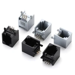 10-20Pcs RJ12 6P6C RJ11 PCB Mount Telephone Modular Connector Socket Interface Crystal Female Socket Telephone For Plug Jack