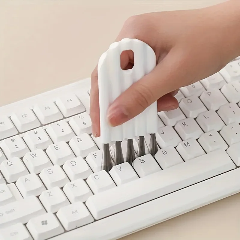 2 Keyboard Cleaning Brushes - Bendable Cup Lid Gap Brush - Soft Bristle Brush for Computer, Office and Home Cleaning
