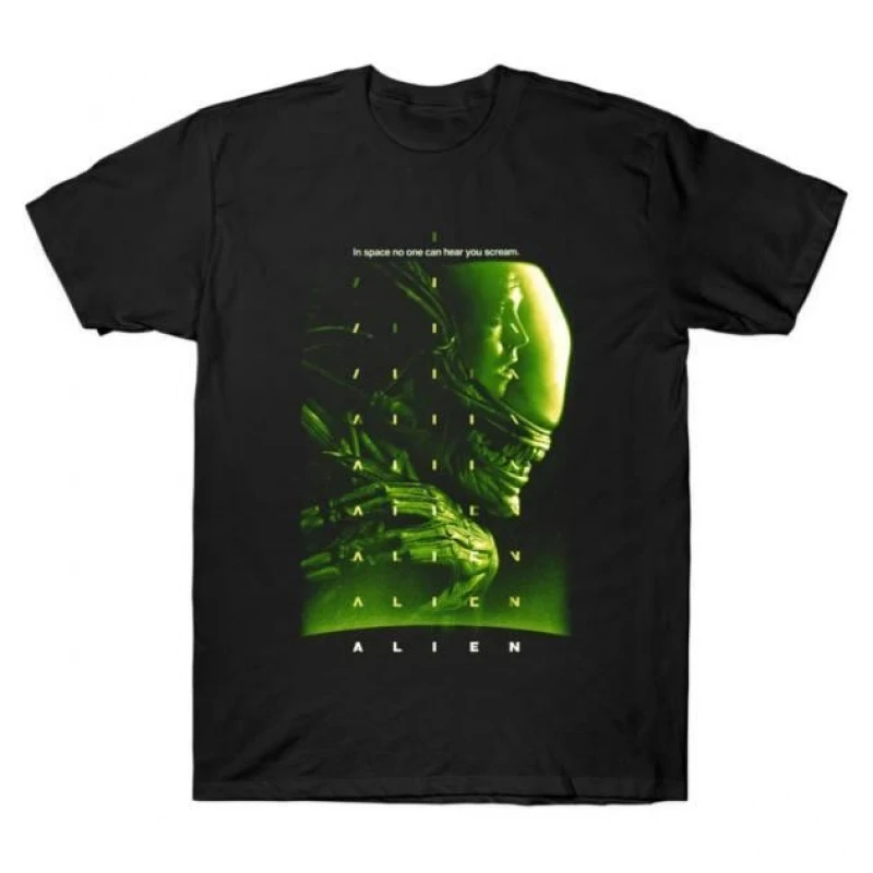 

0412 Sci-Fi Alien Ripley Gift T-Shirt Weyland LV-426 Horror movie Xenomorp printed Short Sleeve Graphic clothes All size tops