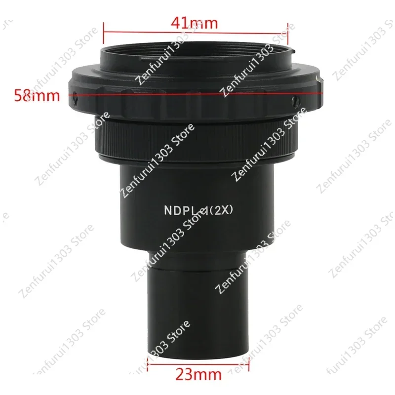 23.2mm 30mm 2X T2 Mount Biological Microscopio Stereo Microscope Adapter Lens