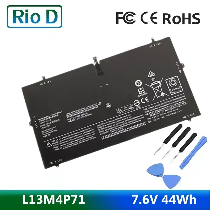 

L13M4P71 7,6 В 44 Втч L14S4P71 Аккумулятор для ноутбука Lenovo Yoga 3 Pro 1370, YOGA 3 Pro-I5Y71, YOGA 3 Pro-I5Y70(F) 5900 мАч