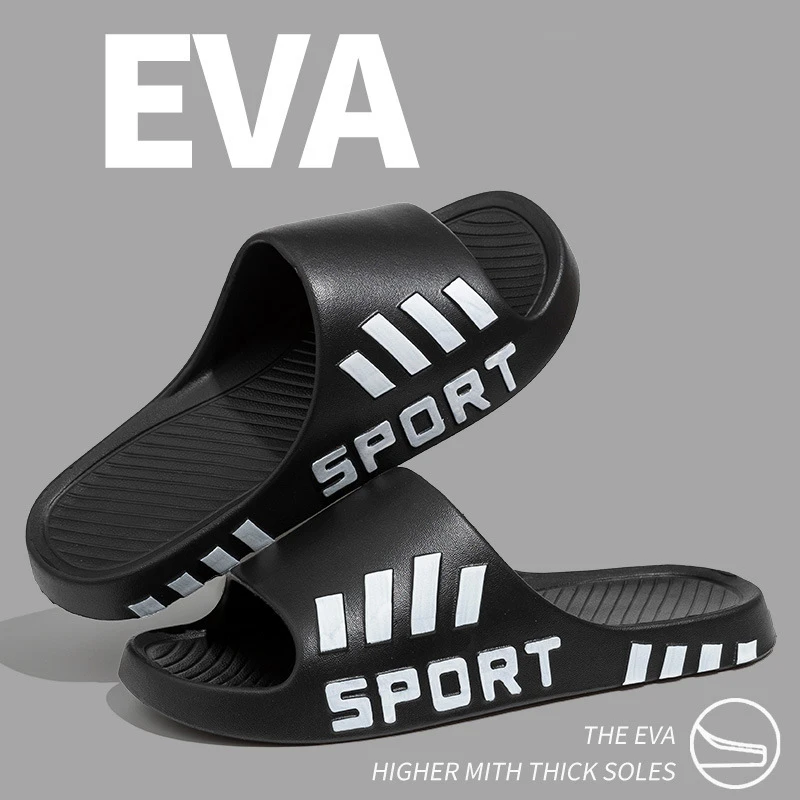 Men Summer Slippers Soft EVA High Quality Sandals Solid Beach Slides Flat Unisex Non Slip Shoes Home Lightweight Couples