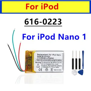Bilashmart 616 0224 Battery 616 0223 iPod Nano 1 1st Gen Generation MP3 Rechargeable Nano1 616 0223 Batteries + Tools