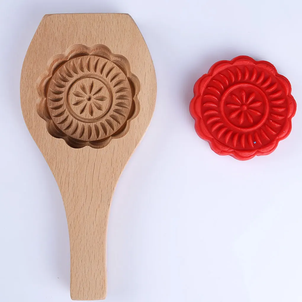 Home Mooncake Cake Wood Mold Cookie Mould Baking Bakeware Accessory