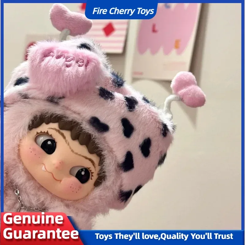 

Genuine 19cm Wakuku Angel Hanging Card Serie Leopard Print First Release New Collectible Stuffed Doll Lovely Girl Brithday Gift