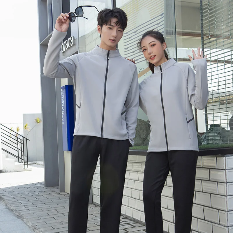 

Одежда из 2 предметов для мужчин и женщин, спортивные костюмы с воротником-стойкой, спортивные штаны, повседневный спортивный свитер, брюки, новый кардиган, толстовки, комплект брюк