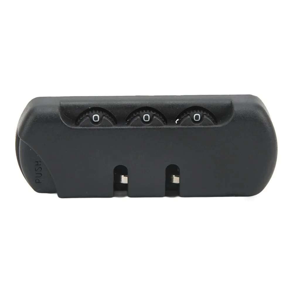 4 Pack 3 Digit Resettable Luggage Combination Lock ABS,Zinc Alloy Frosted Texture Travel Suitcase Lock Black