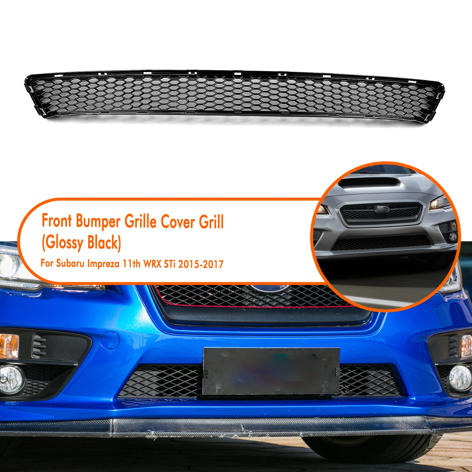 

Автомобильная нижняя решетка переднего бампера, сетчатая решетка для Subaru 11-го поколения Impreza WRX STI Sedan 2014 2015 2016 2017