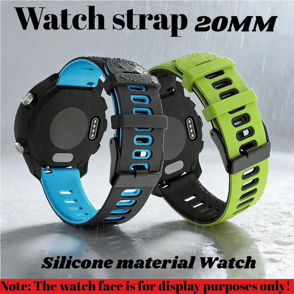 20mm Smartwatch-Armband, verstellbares Armband für Garmin Watch Active 6/5, Silikonarmband für Garmin Watch Venu sq 2/sq 2 Music