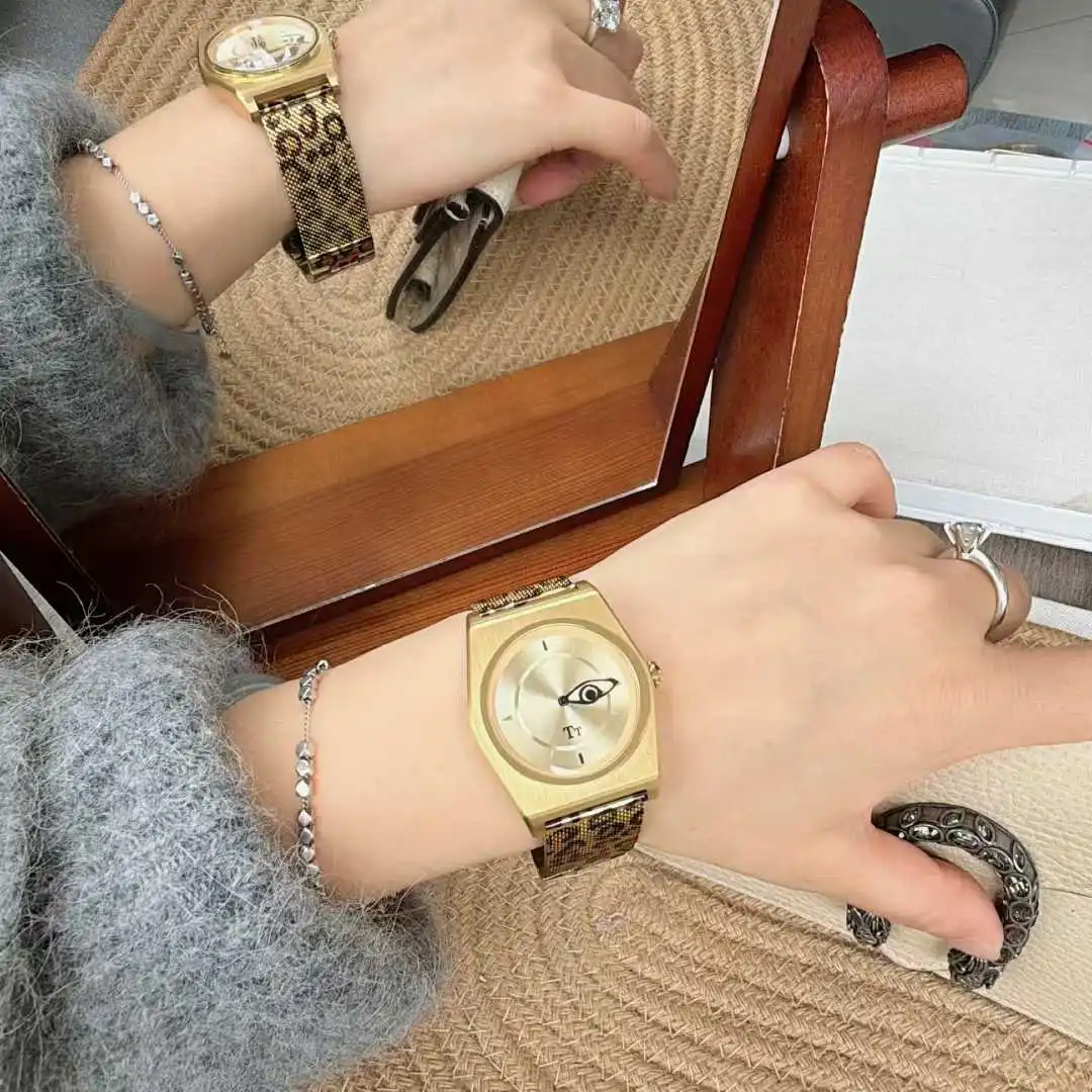 2026 New Products Arrival Leopard Watch Strap Women's Simple Quartz Watch Personalized Women's Watch Square Waterproof