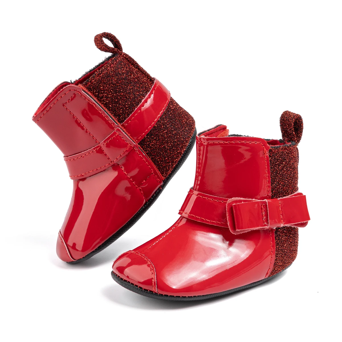 Meckior-新生児用の暖かいブーツ,柔らかい底,滑り止めのウォーキングシューズ,女の子用,0〜18か月