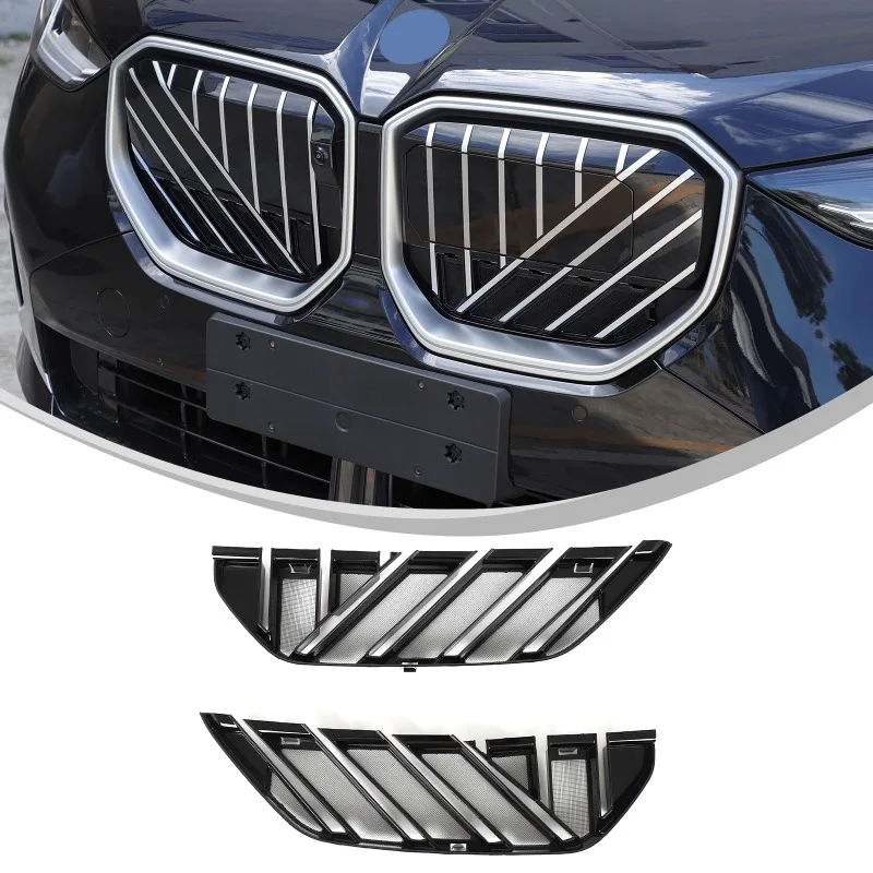 

2pcs ABS For 2025+ New BMW X3 G45 Front Bumper Insect Screen Insect-proof netting kit Grille Trim Cover Sticker Car Accessories