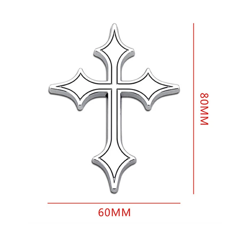 Christian Holly Cross Chrome Emblems Jesus Religous Car Logos Stickers