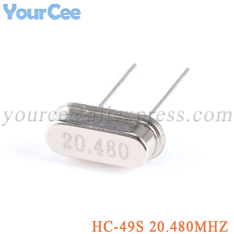 10pcs HC-49S 20.480MHz Quartz Crystal Resonator Passive Oscillator 20.480M HC49S Oscillators