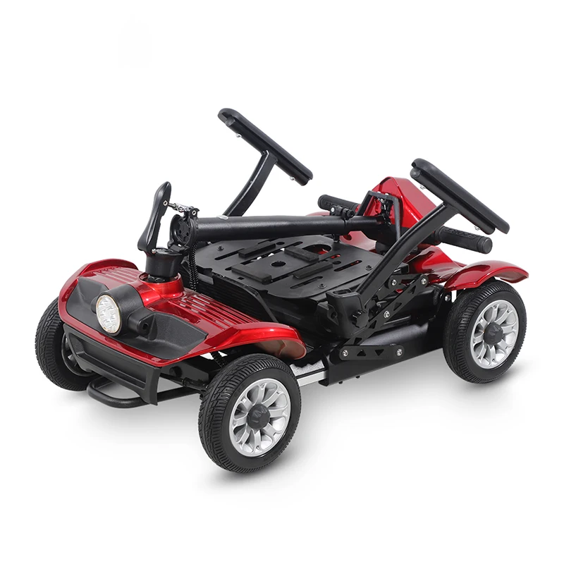 سكوتر متحرك ليثيوم أيون خفيف الوزن قابل للطي بأربعة عجلات للبالغين، سكوتر كهربائي للتنقل لكبار السن، سكوتر مترو قابل للطي #3