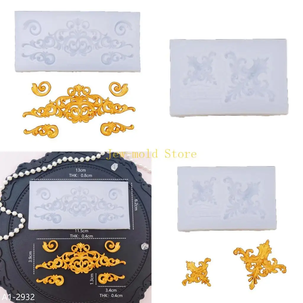 

C71B Elegant Relief Design Cake Trim Mold 5 Versatile Patterns Safe Material For Baking Enthusiasts Artists