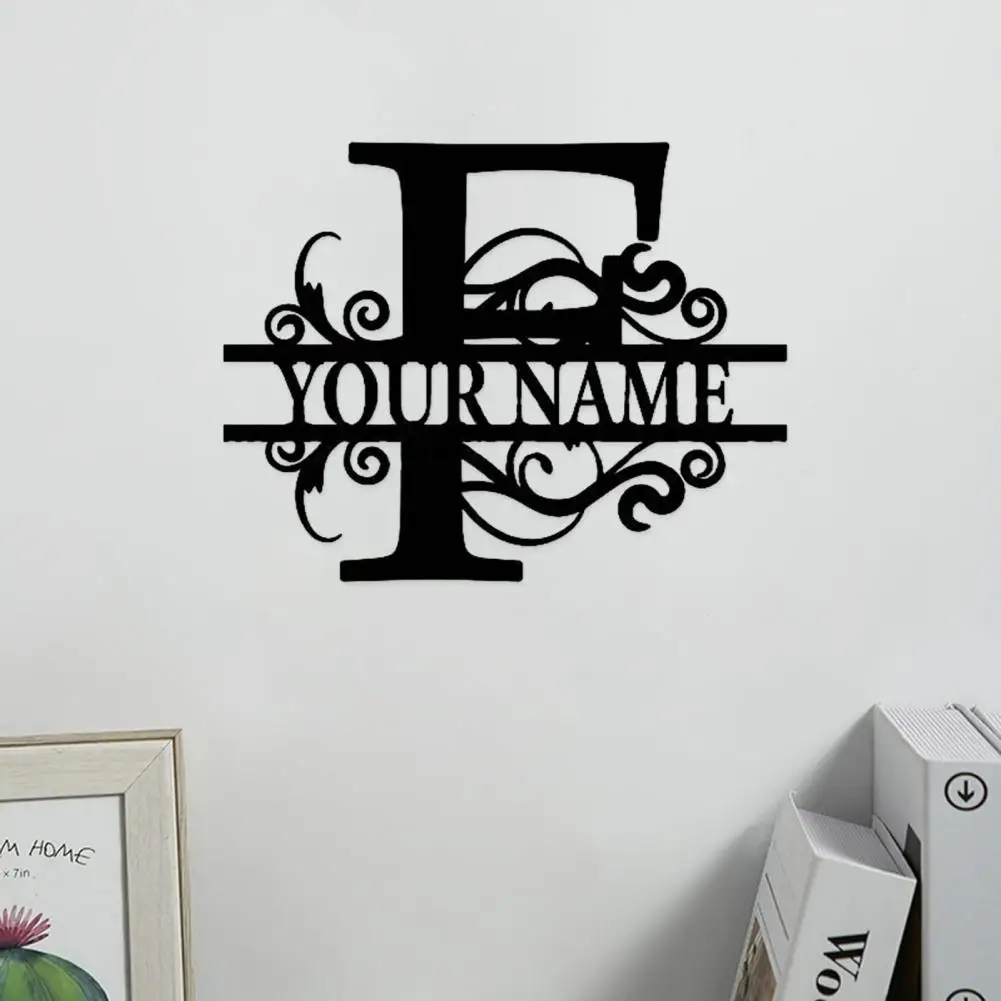 

Metal Wall Art Decorative Multipurpose Reusable Door Wall Hanging Art Decor Family Name Sign Indoor