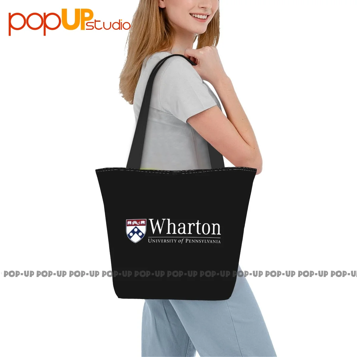 Penn Quakers Wharton School Of Business Lc Trendy Handbags Tote Bag Shopping Bag Tear-Resistant