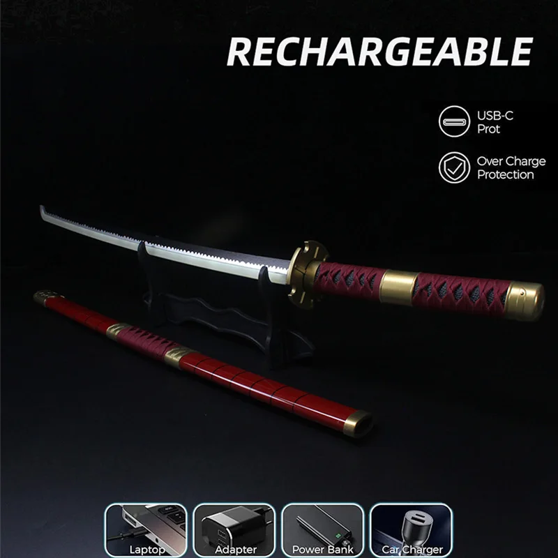 Nouveau LED éclairer Roronoa Zoro Katana épée Yubashiri Sandai kitetsu cadeau d'anniversaire