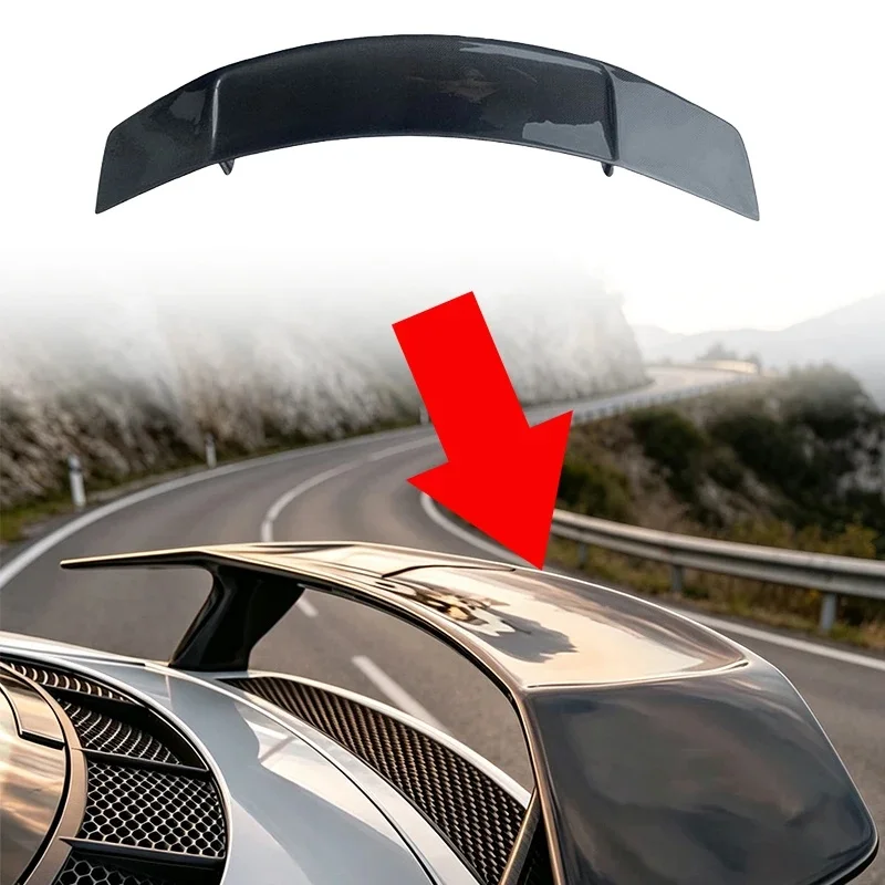 High Quality V Style Rear Trunk Spoiler Lip Wing For 2016 Car Exterior Body Kits Modification Accessories