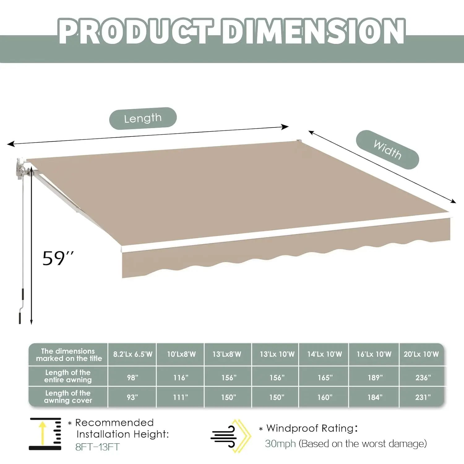 Retractable Awning,…