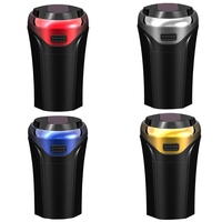 Compact Smokeless Ashtray Detachable Car  Ashtray with LED Light USB Rechargeable Car Trash Can for Travel Home