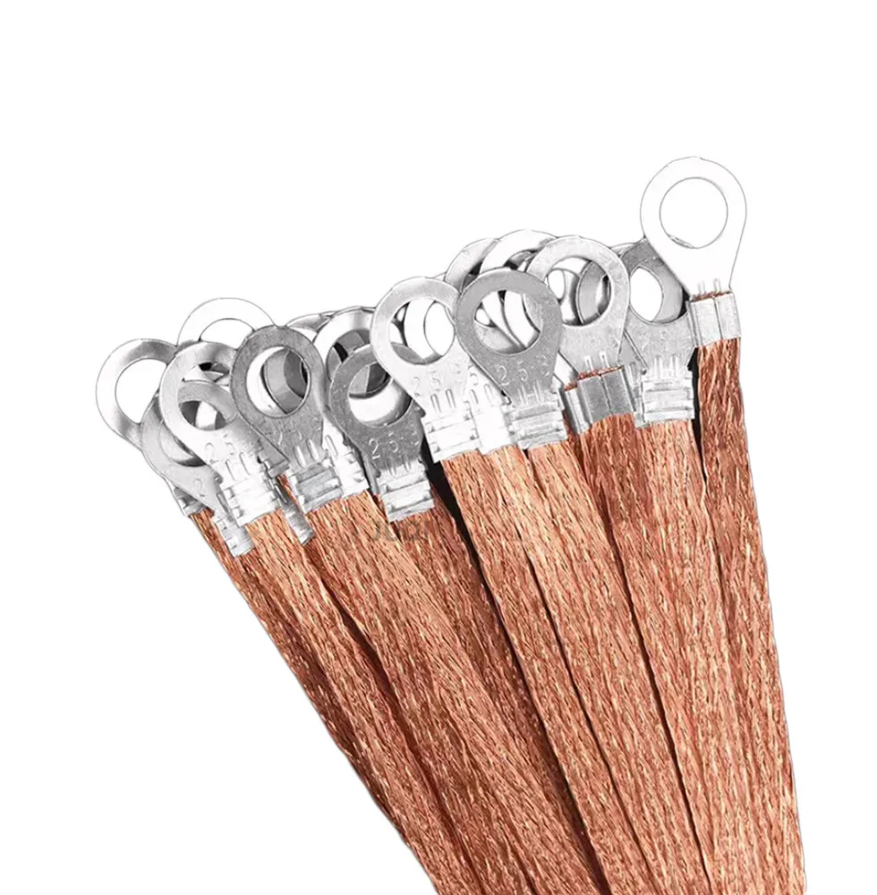 100Pcs /pack Bridge Connection Ground Wire Span Cable 6 Square Copper Clad Aluminum Electric Box Soft Connection Hole Size 8mm