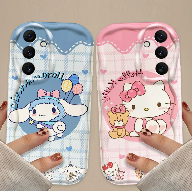 Sanrio cinnamoroll caso para samsung galaxy a54 a05 a05s a34 a24 a14 a04 a04s a73 a53 a33 a23 a13 a72 a52 a52s a32 a71 a51 a21s