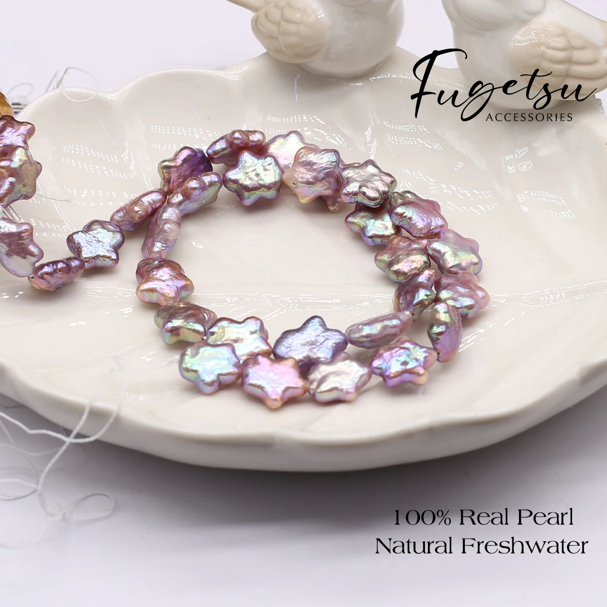 

Baroque Colorful Purple Natural Freshwater Pearl Star Shape Beads Charms for DIY Women Men Necklace Jewelry Making Accessories