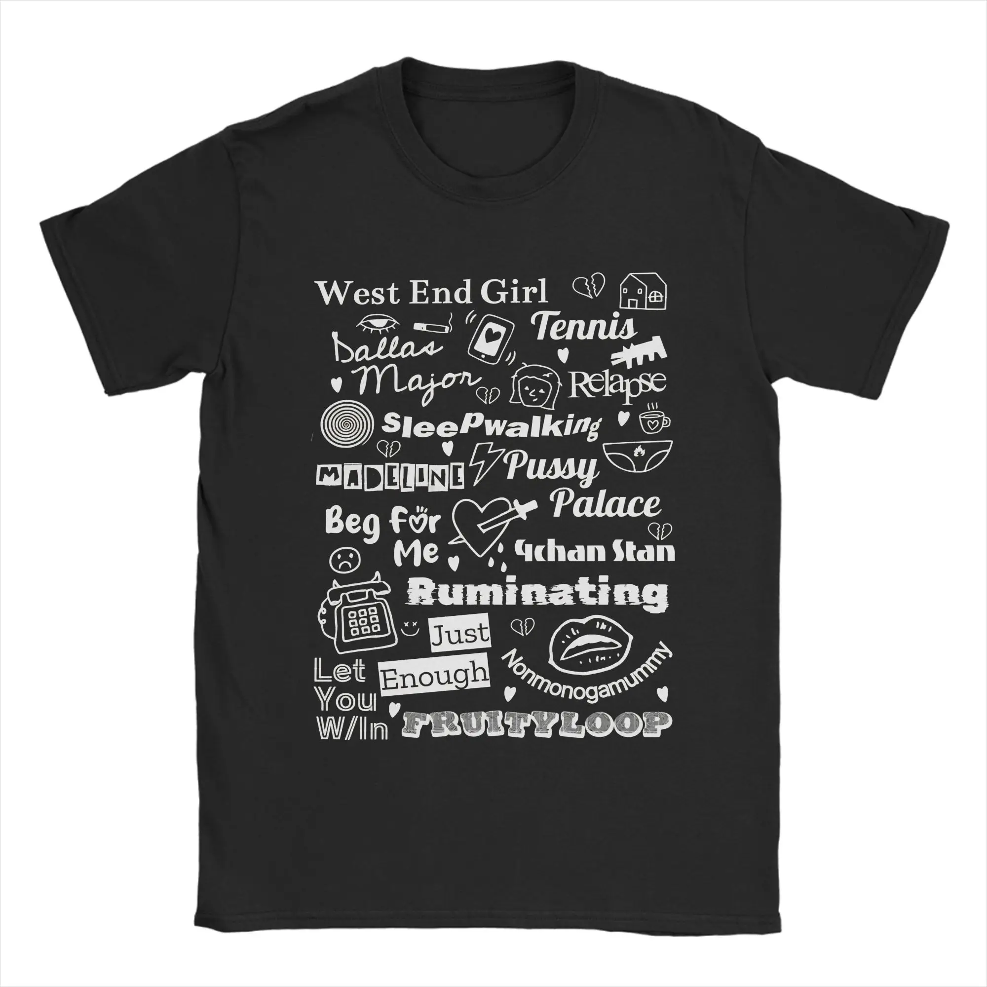 Lily Allen West End Girl Collage  T Shirt for Men Pure Cotton Funny T-Shirts O Neck  Tees Short Sleeve Clothing Unique