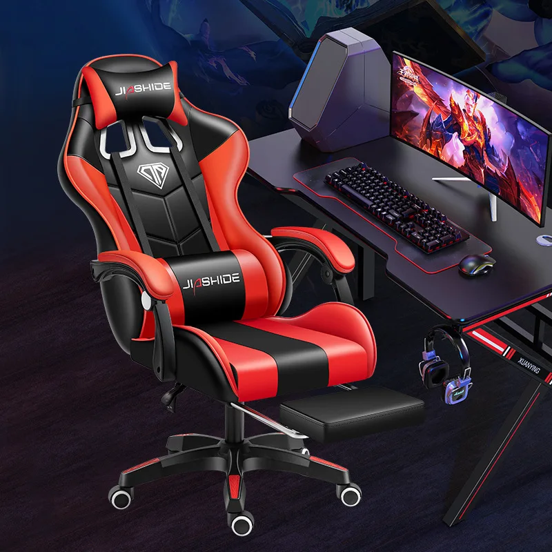 Ergonomic Gaming Chair with Footrest and Massage Function for Ultimate Comfort