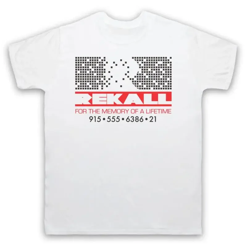 T-shirt REKALL MEMORY UNOFFICIAL TOTAL RECALL SCI FI FILM ARNIE pour hommes et femmes