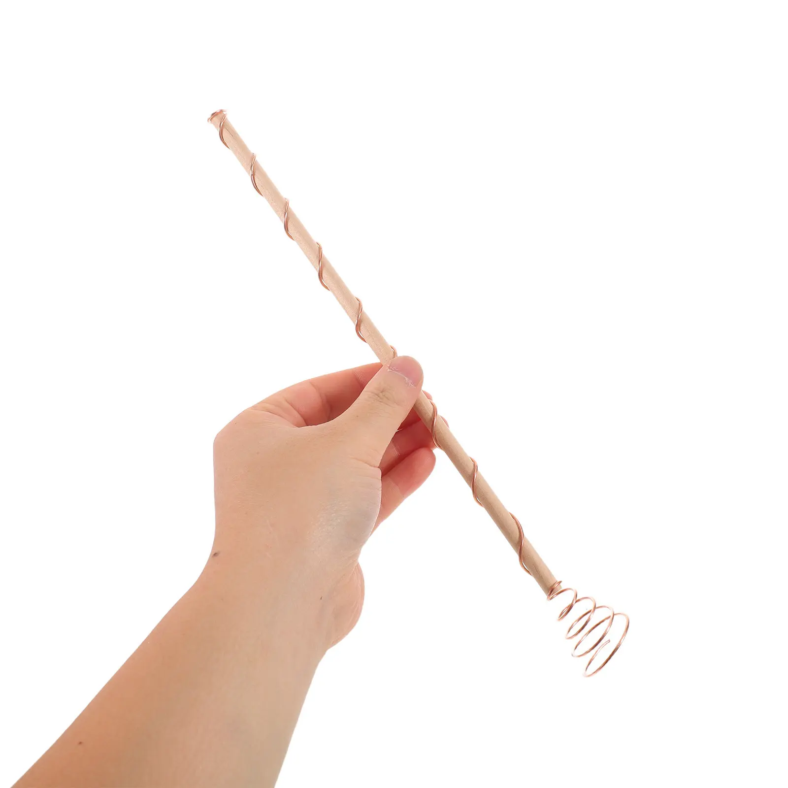 6Pcs Electroculture Copper Plant Stakes 12Inch Copper Coil Wire Antenna Tensor Rings for Vegetable Garden Indoor Greenhouse