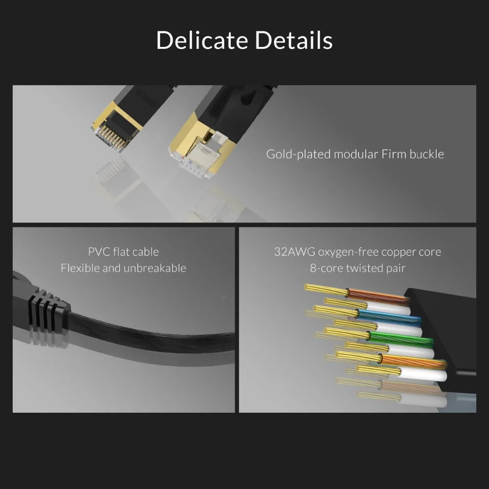 ORICO Ethernet Cable Portable Retractable Ethernet LAN Internet Network Cable for Laptop Router Network Cables 1000Mbps 2M rj45