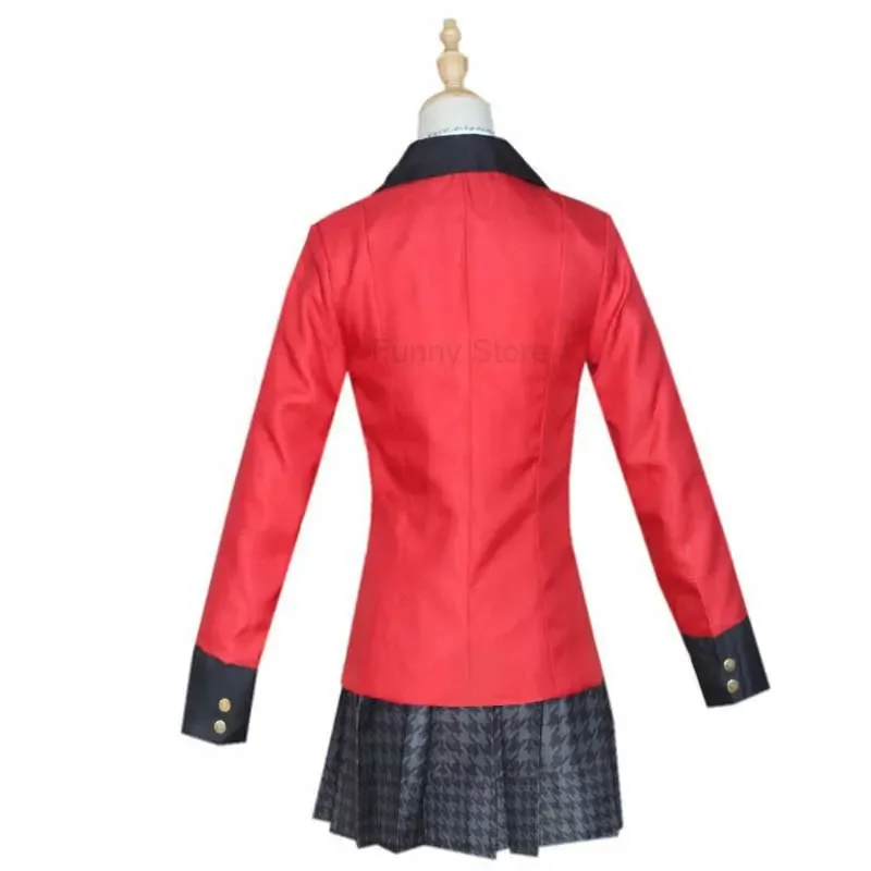 Jabami Yumeko Yomozuki Runa Cosplay Costume Kakegurui Cosplay Japanese School Uniform JK Dress Long Ear Rabbit Coat