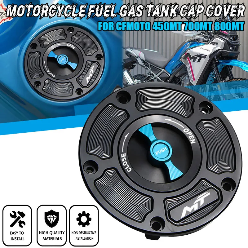 For CF MOTO 450MT 700MT 800MT 450 700 800 MT Gas Tank Cover Motorcycle Accessories Quick Release Rotate Aluminum Oil Cap Racing