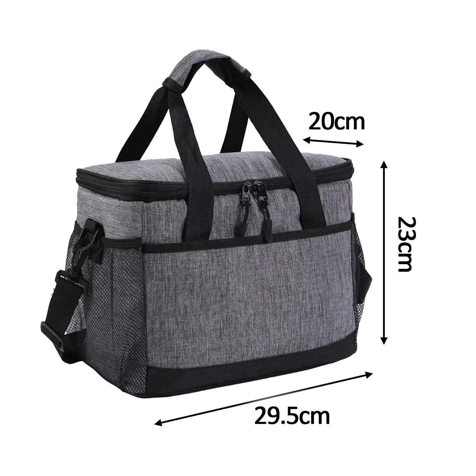 Insulated Cooler Bag with Adjustable Shoulder Strap Adults Hot Cold Food Thermal Bag for Work Lunch Camping Picnic Office Hiking