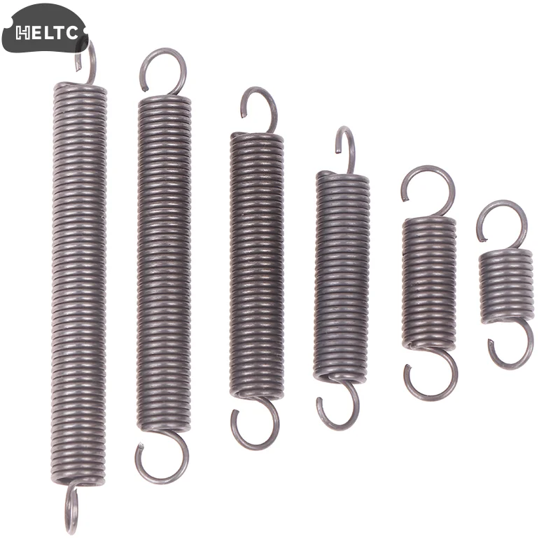 1Pcs Extension Tension Spring Springs Steel Hook Expansion Spring Wire Dia 1.0mm Outer Dia 8mm Length 30mm - 300mm Various Sizes