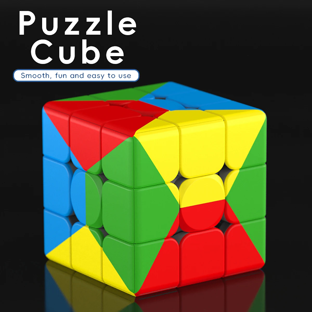 Magische Kubus 3x3x3 Quick Twist UV Gedrukt Vier Kleur vijfhoek Stressverlichtende Puzzel Professioneel Spel Kinderen Speelgoed Cadeau