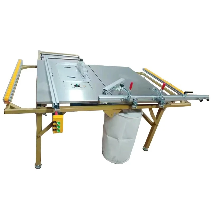 wood easy panel sliding saw machine Wood cutting machine Mini panel saw with portable folding aluminum table