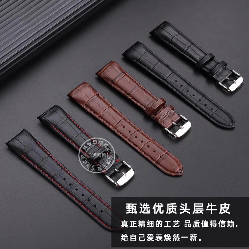 20mm 21mm 22mm Cowhide Watchband For Citizen ECO-DRIVE BL8001-01A BL8003-05A Watchstrap  Men's Strap Straight Joint Watch Chain