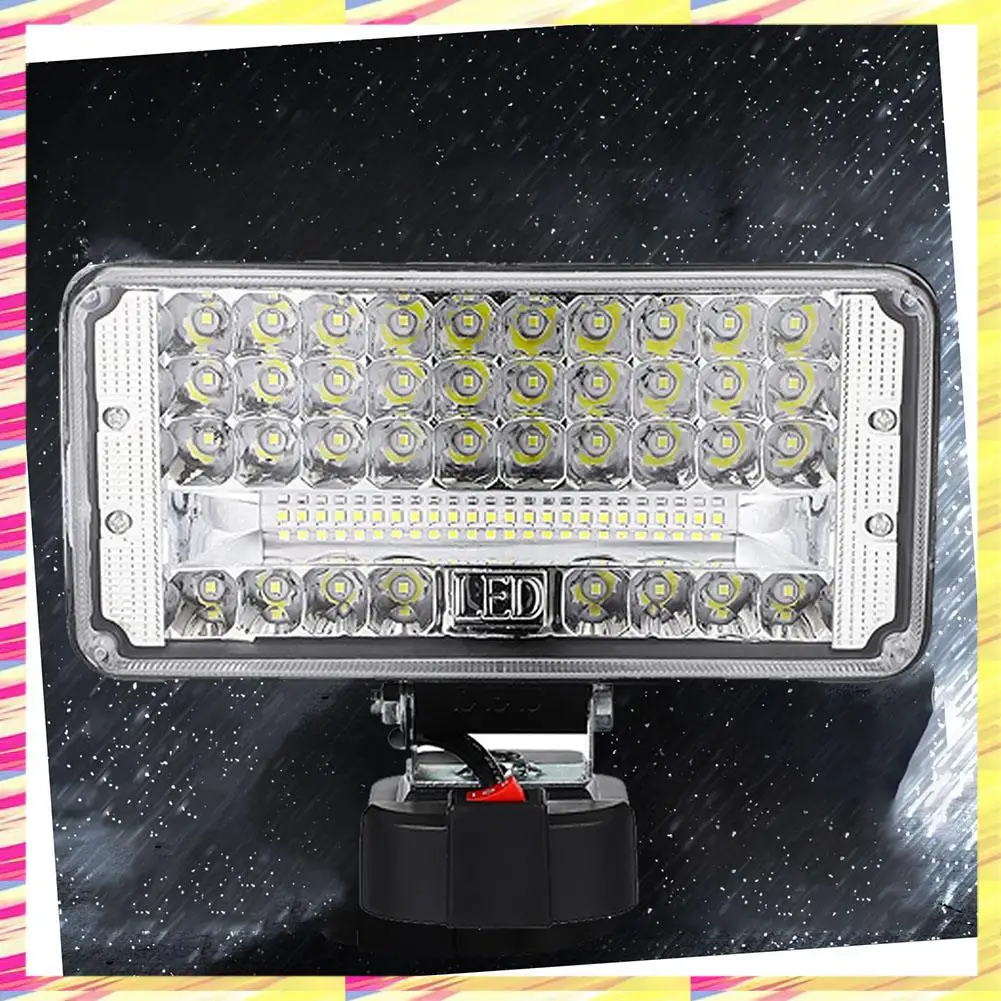 

ABJJ LED Outdoor Work Light Torch USB Power Bank Flashlight For Dewalt Li- Battery Lamp