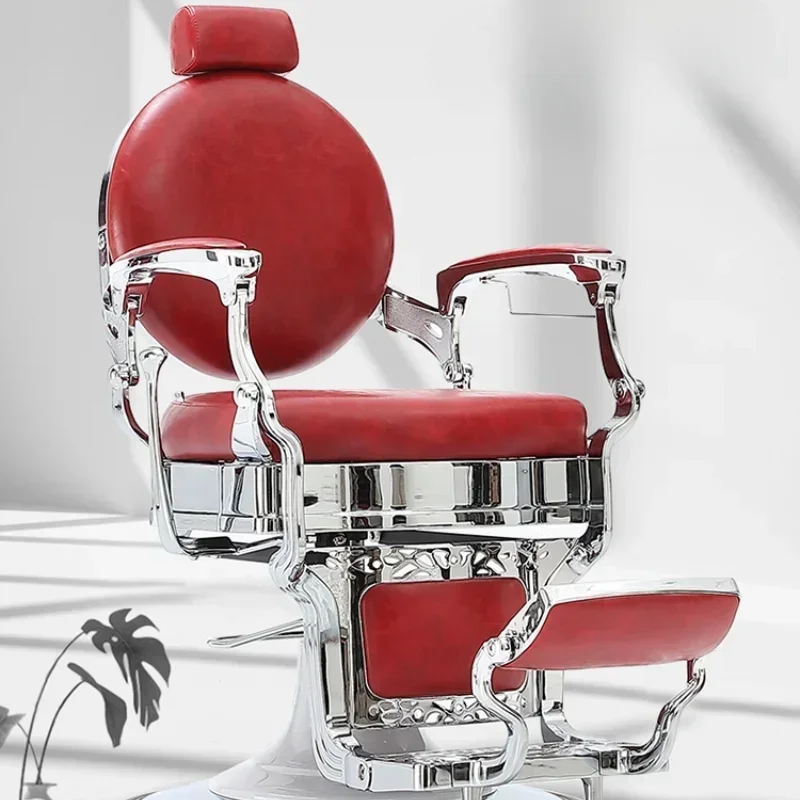 Yalong oil head chair retro men's hair salon shop chair can be reclined, haircut face can be reclined