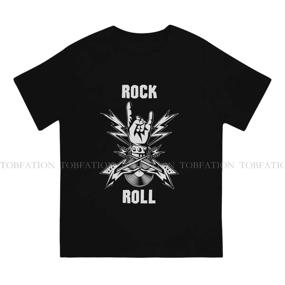 Rock N Roll Crewneck TShirts Rock Hand Personalize Homme T Shirt Funny Clothing Size S-6XL