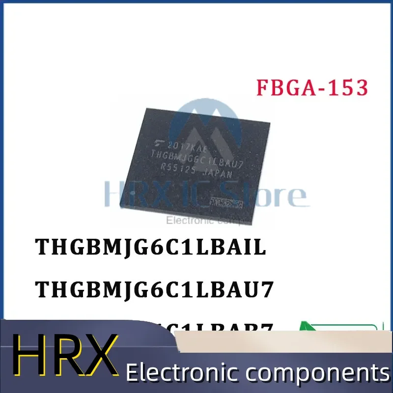 

100% original NEW THGBMJG6C1LBAIL THGBMJG6C1LBAU7 THGBMJG6C1LBAB7 BGA-153 Word Library FLASH 8GB memory EMMC5.1 memory Flash