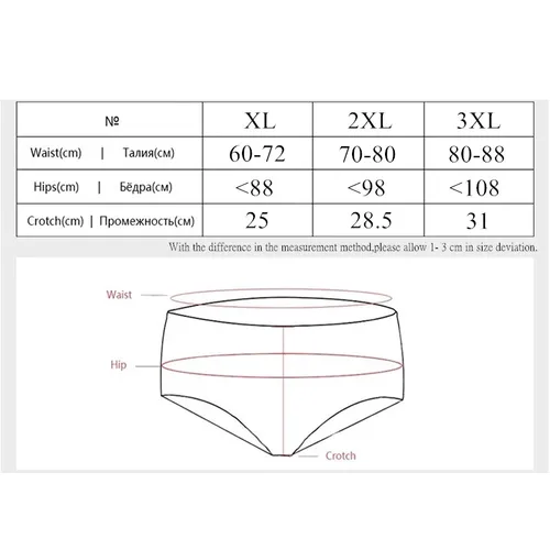 Imagen 2 del producto Bragas de algodón con bolsillo para mujer, ropa interior de talla grande con cremallera, novedosa, transpirable, de alta calidad, 3 uds./Set