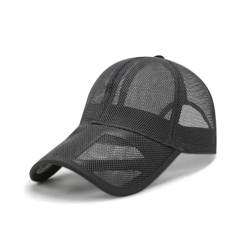 Unisex malha oca respirável Boné, Casual Sunshade Hat, Versátil ajustável Duckbill Cap, Novo